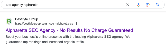 Seo Agency Alphareta, GA