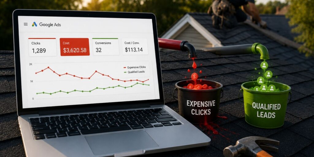 How Roofers Can Avoid Expensive Clicks With Google Ads
