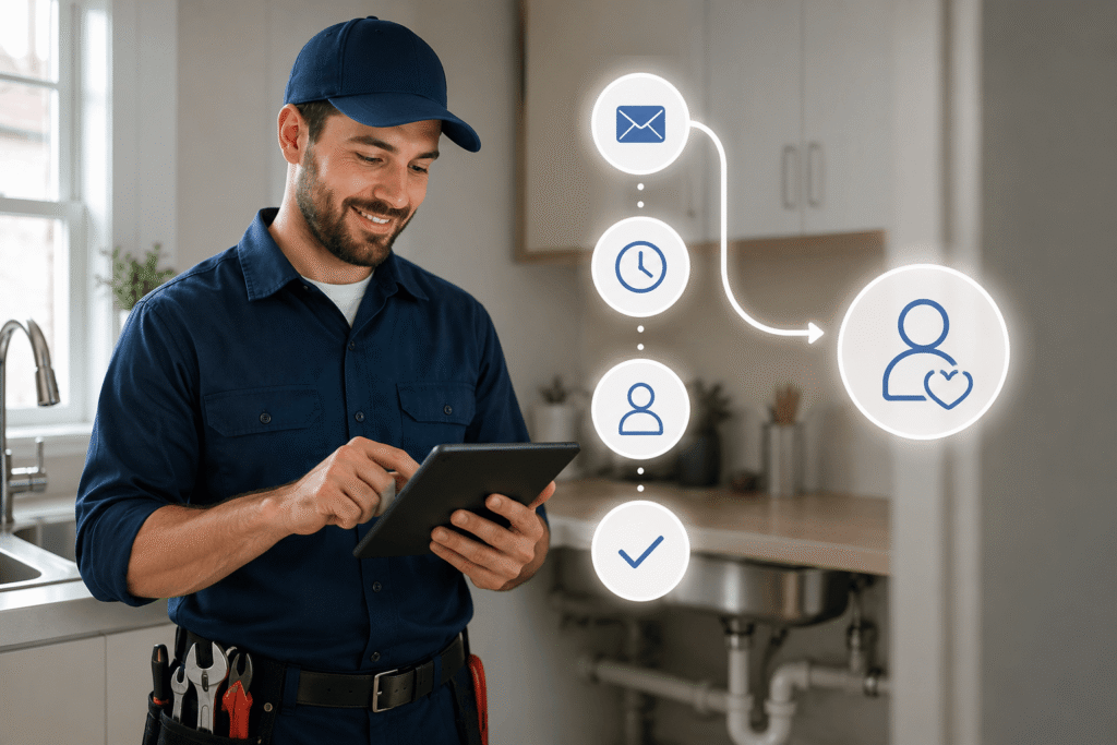 plumbing lead follow up automation